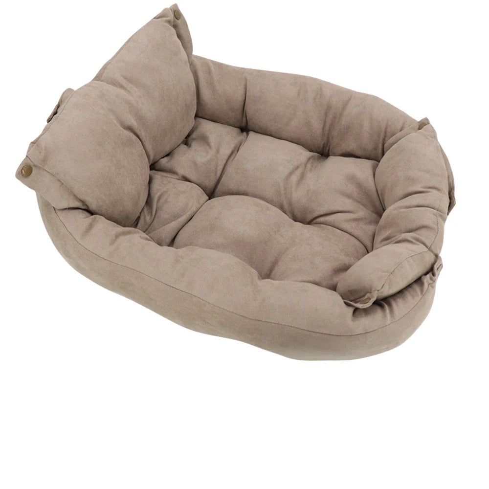3-in-1 Converteerbaar Huisdierbed — Nest, Mat of Slaapbank