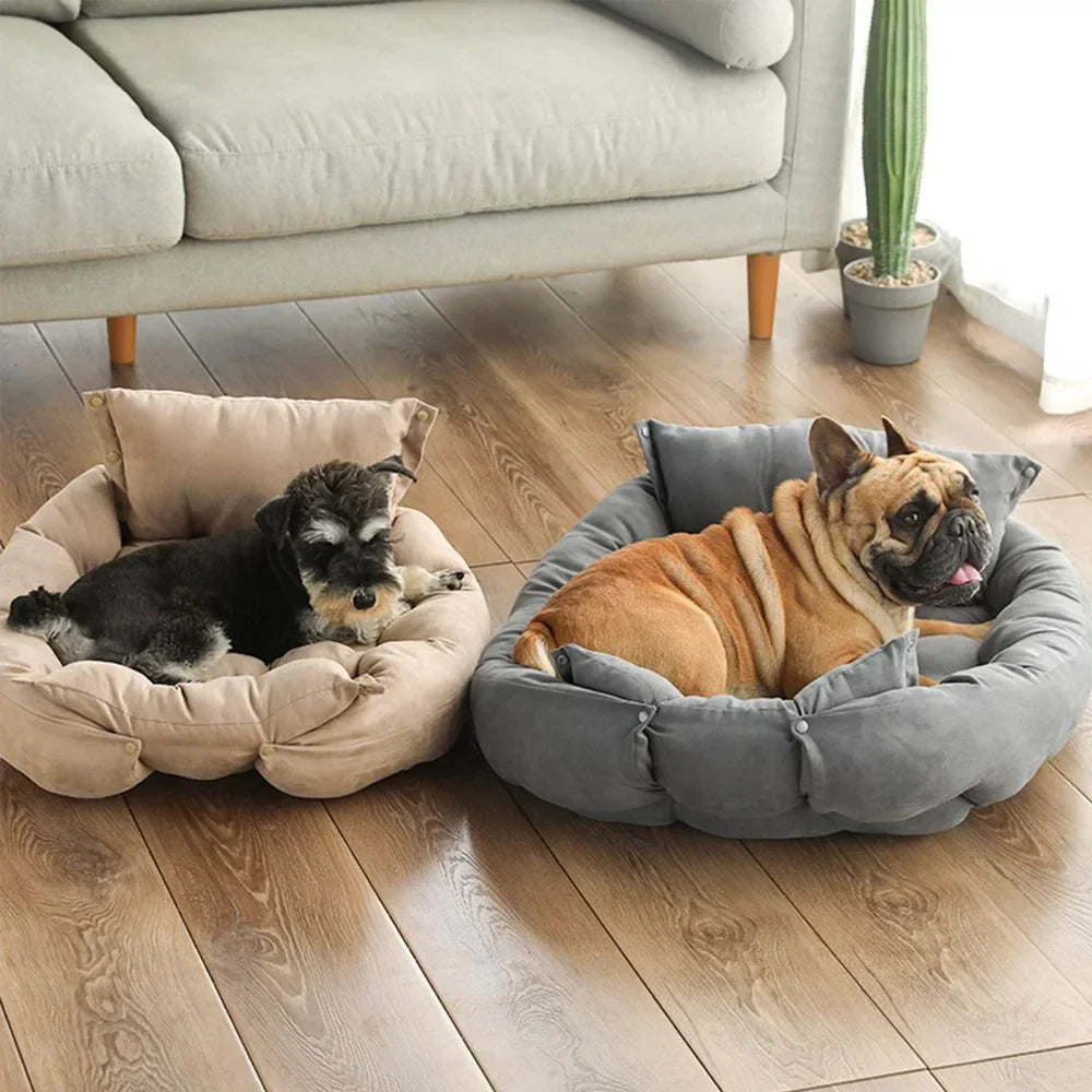 3-in-1 Converteerbaar Huisdierbed — Nest, Mat of Slaapbank