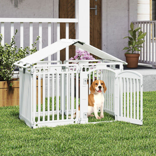 Puppyren met Vergrendelbare Deur — 8 Panelen