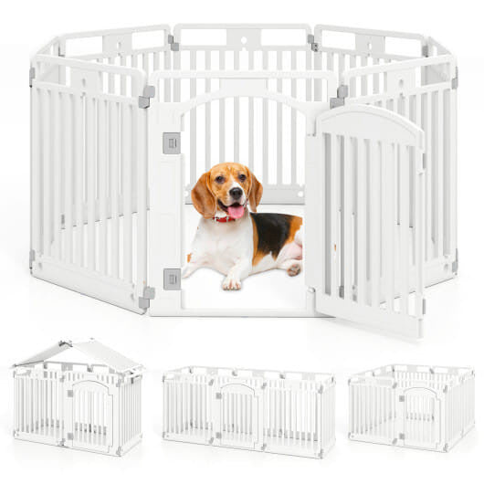 Puppyren met Vergrendelbare Deur — 8 Panelen