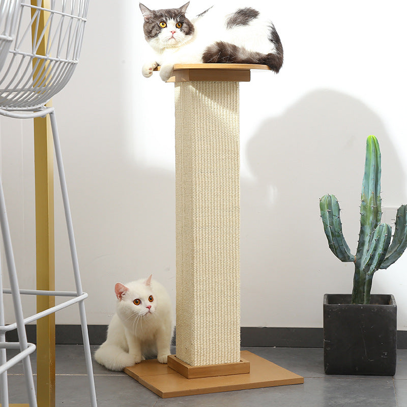 Krabpaal Zuil met Sisal — Romeinse Stijl